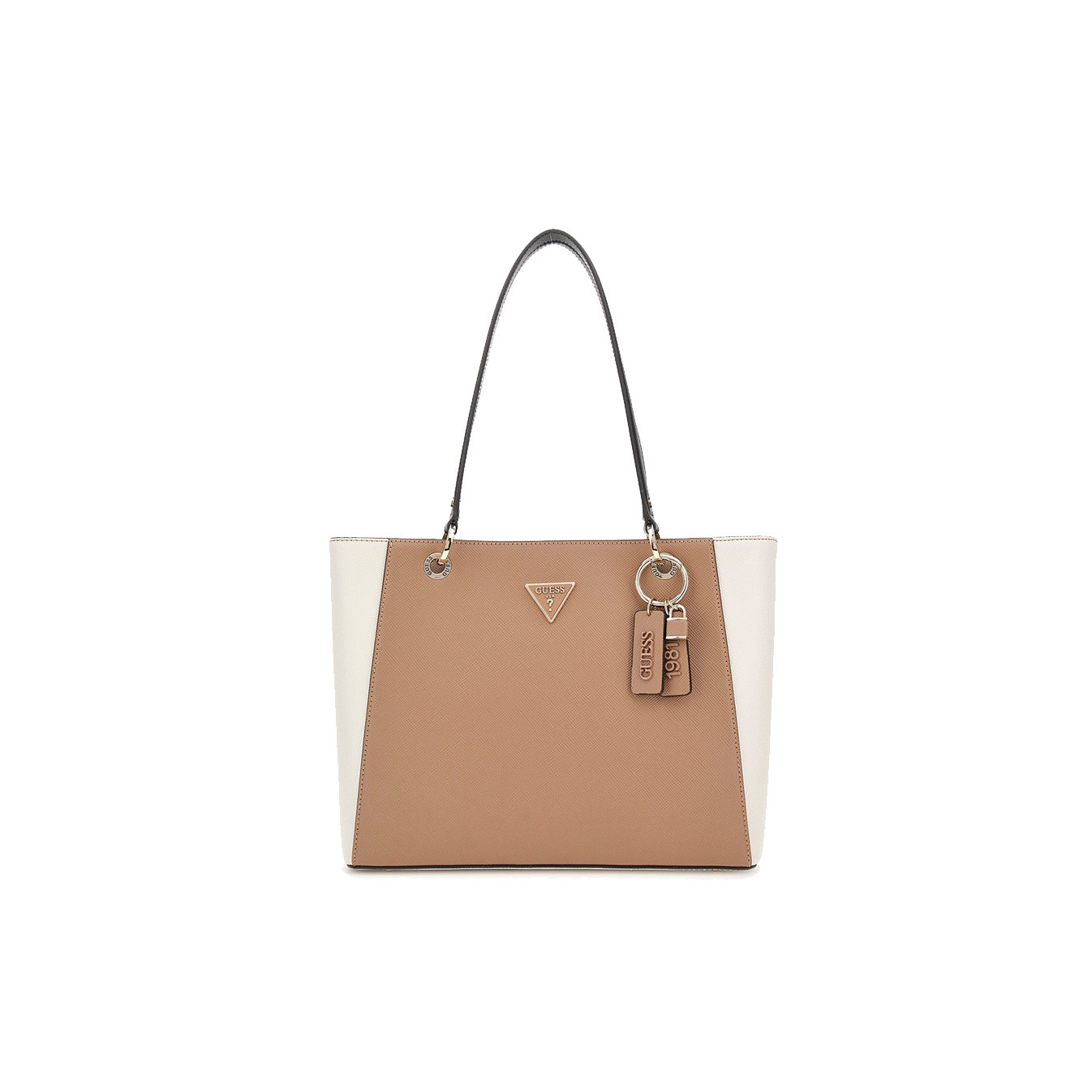 Guess Noelle II Sac Cabas Taupe Noir Multi