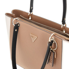 Guess Noelle II Tote Bag TNM Taupe Black Multi