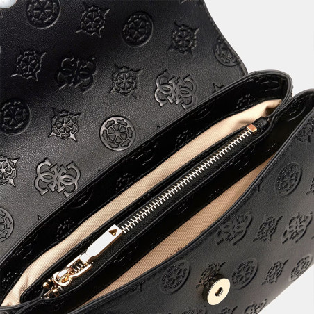 Guess Tisha Logo 4G BLO Black Handbag