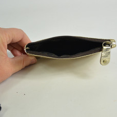 Soruka Josephine Compact Coin Purse Gold Leather