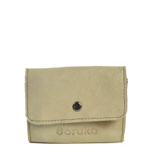 Soruka Piper Coin Purse Leather Cream Pearl