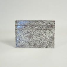 Soruka Junes Compact Card Holder Silver Leather