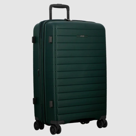 Jump Striper Valise 77cm 4 Roues Extensible Vert Sapin côté