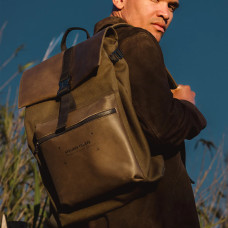 Ateliers Fourès Aristote Backpack with Flap R445 Khaki