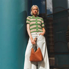Ateliers Fourès Iliade Zippered Bucket Bag I426 Fawn