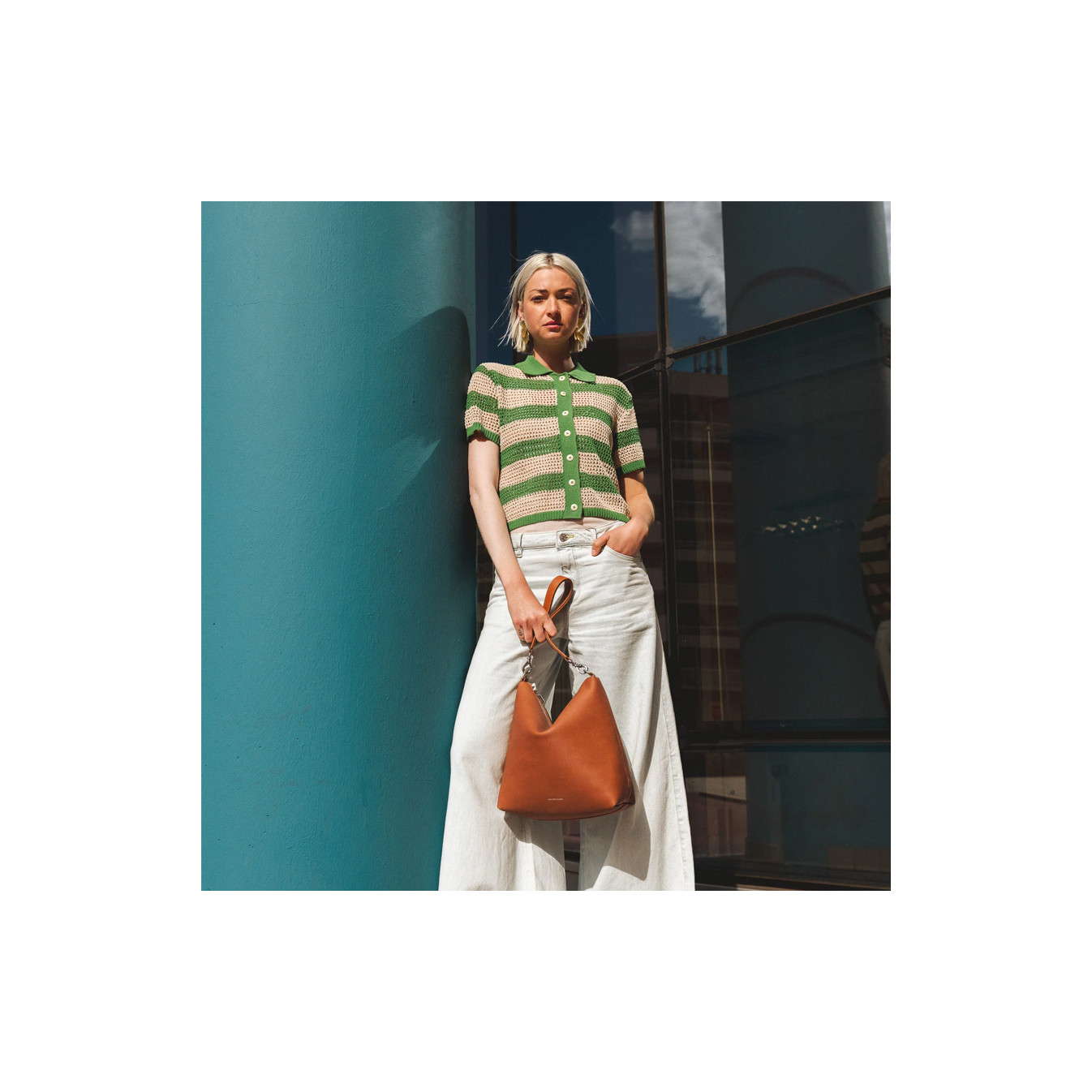 Ateliers Fourès Iliade Zippered Bucket Bag I426 Fawn