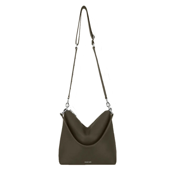 Ateliers Fourès Iliade Zippered Bucket Bag I426 Khaki