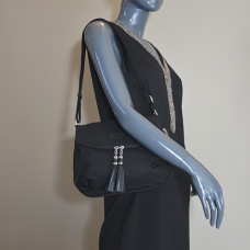 Lancaster Basic Pompon Sac Porté Epaule 514-91 Noir porté