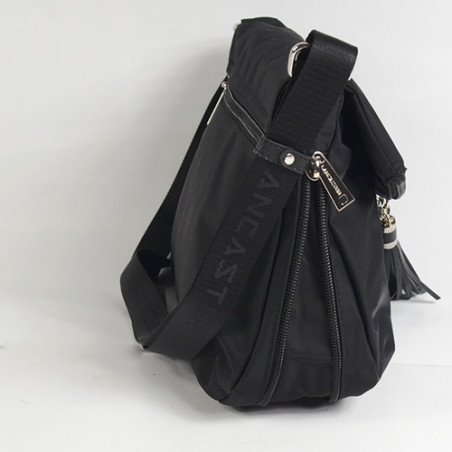 Lancaster Basic Pompon Sac Porté Epaule 514-91 Noir cote 2