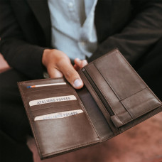 Ateliers Fourès Platon Grand Wallet H66 Coffee