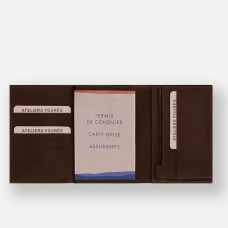 Ateliers Fourès Platon Grand Wallet H66 Coffee