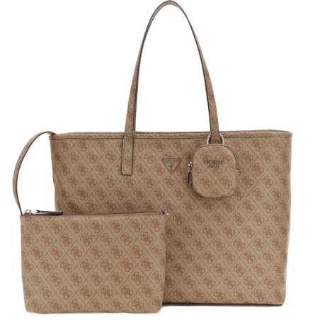 Guess Power Play II Sac Shopping et Pochette 2 en 1 Ltl Latte Logo