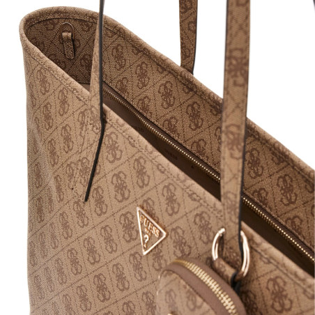 Guess Power Play II Shopping Bag and Pouch 2-in-1 Ltl Latte Logo