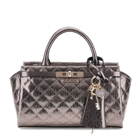 Guess Idra Clutch with Quilted Design and 4G Pewter Logo