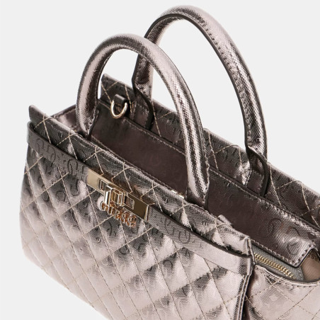 Guess Idra Clutch with Quilted Design and 4G Pewter Logo