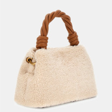 Guess Shaida Mini Handbag Faux Fur Ntc Cream