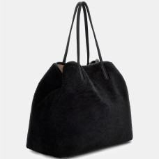Guess Victtoria Shopping Bag and Detachable Faux Fur Pouch NTC Black