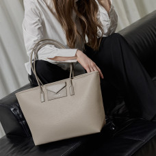 Lancaster Maya Double Kba Sac Shopping 517-103 Galet Fonce