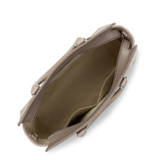 Lancaster Smooth Sac Porté Main 437-04 Taupe Galet ouvert