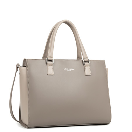 Lancaster Smooth Sac Porté Main 437-04 Taupe Galet cote