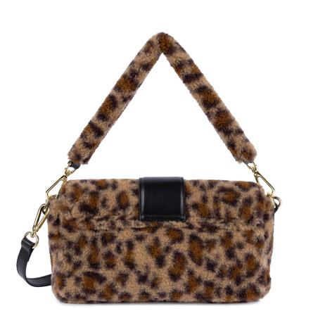 Lancaster Moumoute Sac Baguette 518-023 Noir Léopard dos