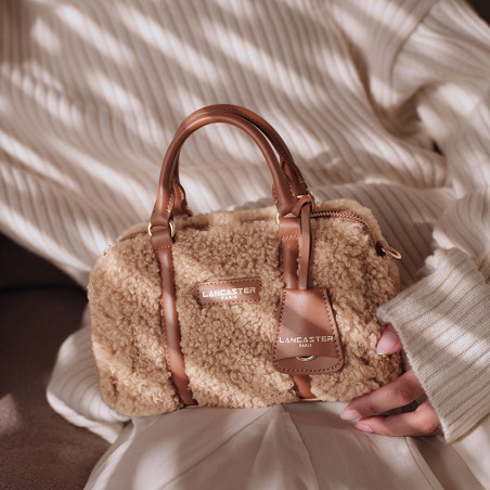 Lancaster Moumoute Mini Sac Polochon 518-053 Cognac details