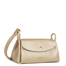 Lancaster Accordion Double Tote Bag 470-88 Pale Gold In Nude