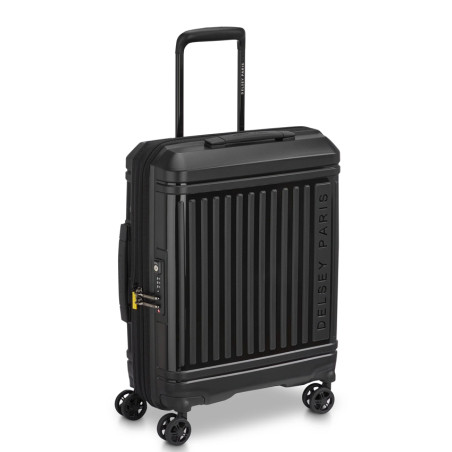 Delsey Lutece Slim Expandable Carry-On 4 Wheels 55 CM TSA Black