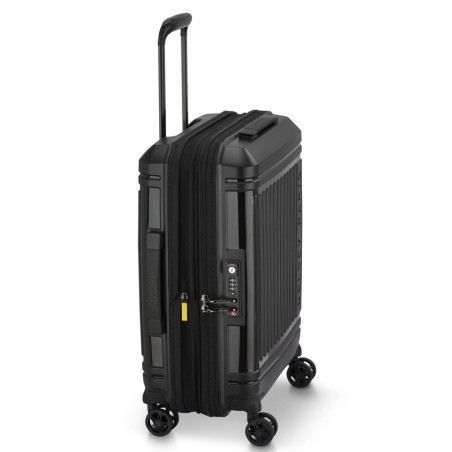 Delsey Lutece Valise Cabine S Extensible 4 Roues 55 CM TSA Noir profil