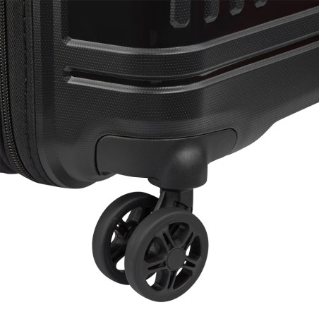 Delsey Lutece Valise Cabine S Extensible 4 Roues 55 CM TSA Noir roues