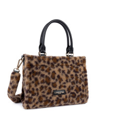 Lancaster Moumoute Mini Sac Cabas Main 518-055 Noir Léopard cote