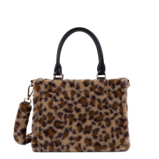 Lancaster Moumoute Mini Cabas Bag Hand 518-055 Black Leopard
