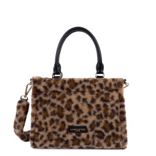 Lancaster Moumoute Mini Cabas Bag Hand 518-055 Black Leopard