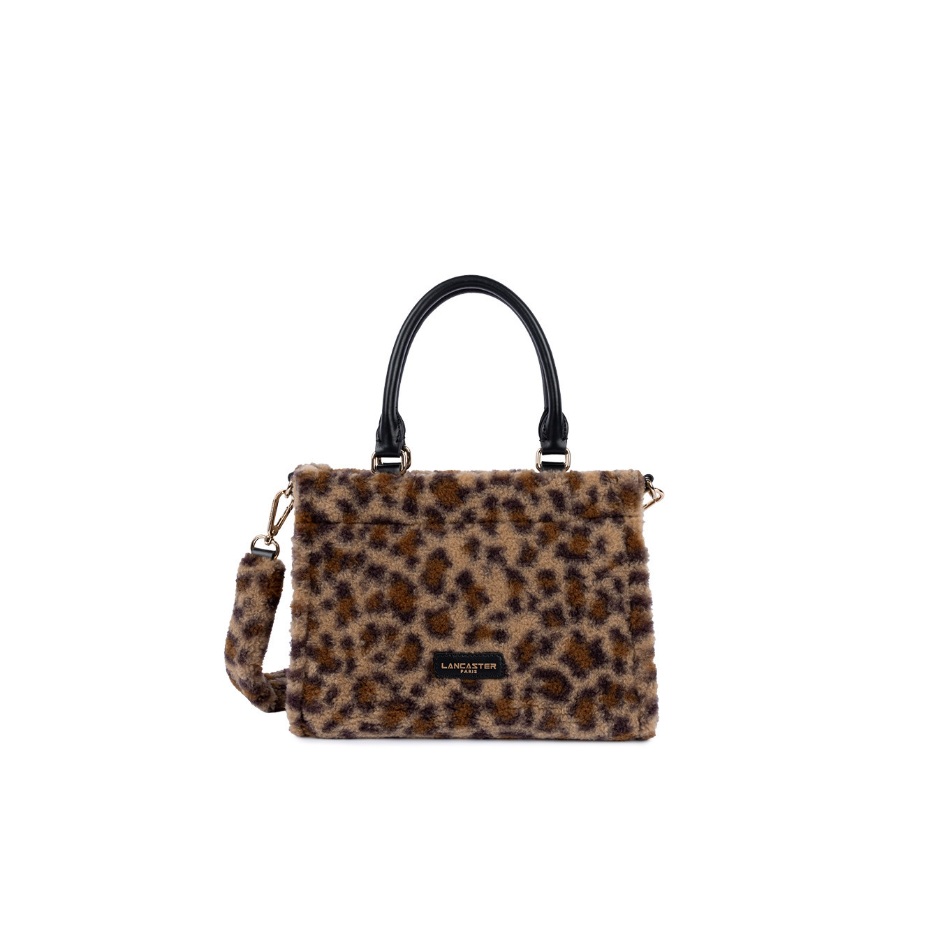 Lancaster Moumoute Mini Cabas Bag Hand 518-055 Black Leopard