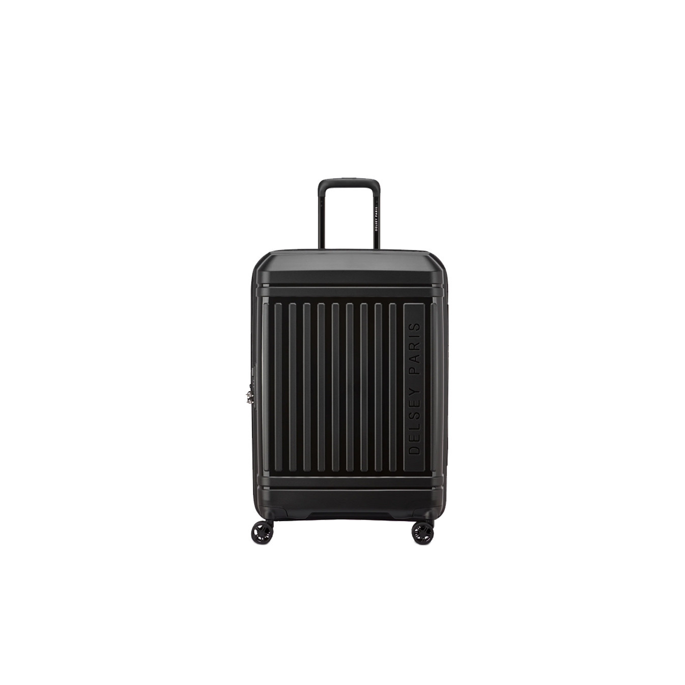 Delsey Lutece Extendable Suitcase M 4 Wheels 68 CM TSA Black
