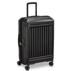 Delsey Lutece Extendable Suitcase M 4 Wheels 68 CM TSA Black