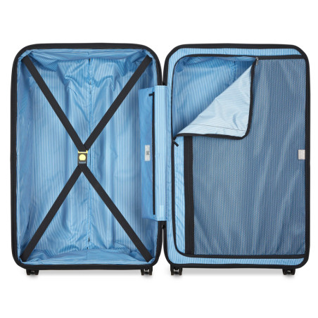 Delsey Lutece Extendable Suitcase M 4 Wheels 68 CM TSA Black
