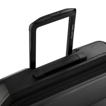 Delsey Lutece Extendable Suitcase M 4 Wheels 68 CM TSA Black