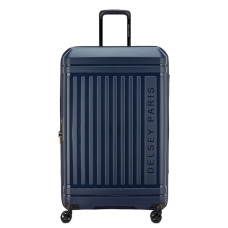 Delsey Lutece Extendable Suitcase L 4 Wheels 79 CM TSA Blue