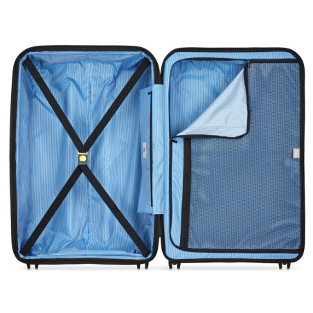 Delsey Lutece Extendable Suitcase L 4 Wheels 79 CM TSA Blue