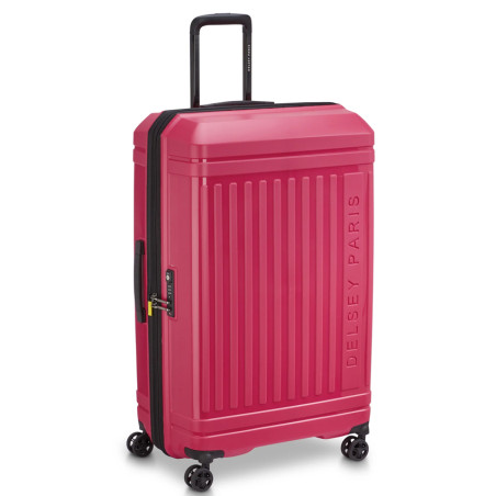 Delsey Lutece Extendable Suitcase L 4 Wheels 79 CM TSA Magenta