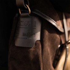 Bleu de Chauffe Sac Musette S Cuir Velours Marron Foncé