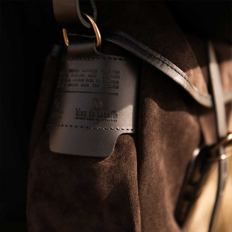 Bleu de Chauffe Fisherman's Musette Bag S Suede Leather Dark Brown
