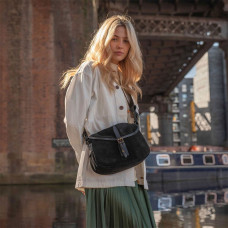 Bleu de Chauffe XS Musette Suede Leather Bag Dark Brown