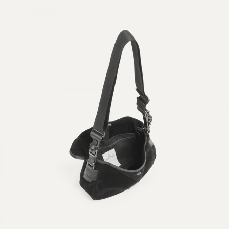 Bleu de Chauffe XS Musette Suede Leather Bag Dark Brown
