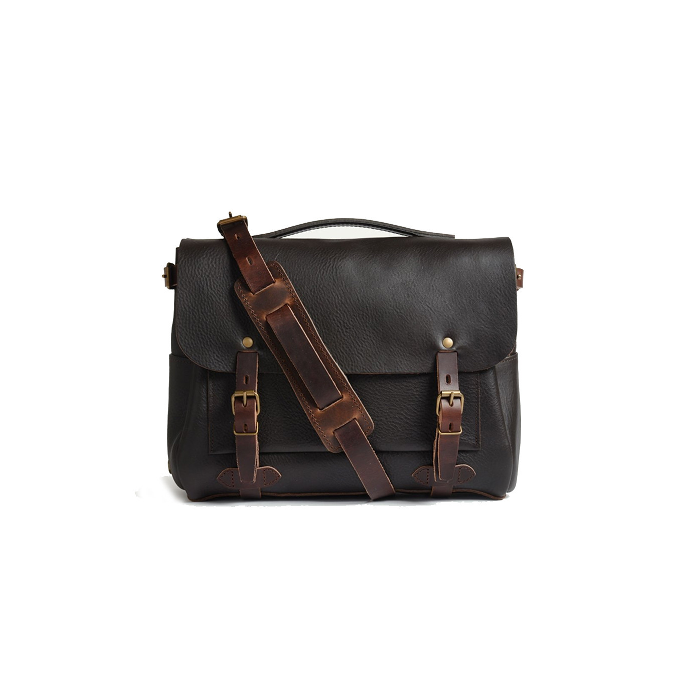Bleu de Chauffe Messenger Bag Eclair M Brown