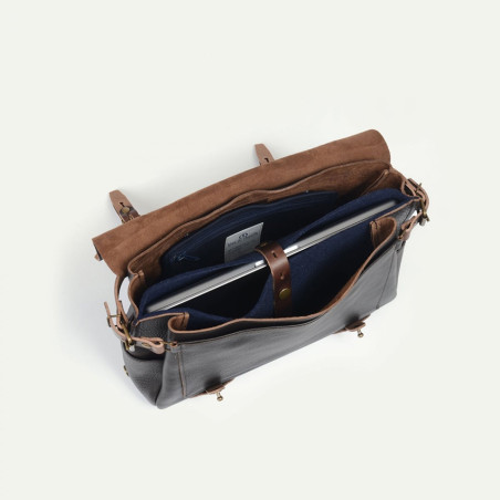 Bleu de Chauffe Messenger Bag Eclair M Brown