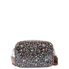 Les Tropéziennes Ruteboeuf Leopard Shoulder Bag Khaki