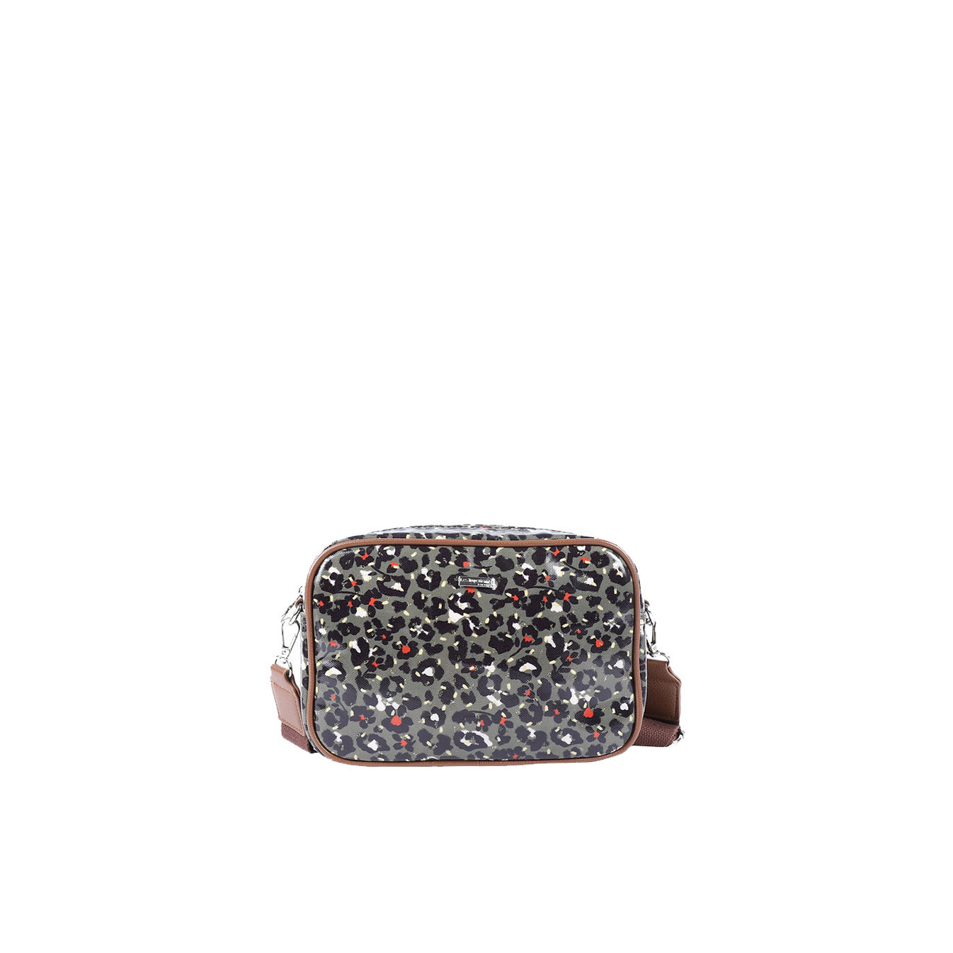 Les Tropéziennes Ruteboeuf Leopard Shoulder Bag Khaki