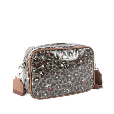 Les Tropéziennes Ruteboeuf Leopard Shoulder Bag Khaki